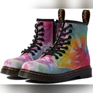 Dr. Marten's Docs Rainbow Tie Dye Boots 1460 Kids US size US 3 UK 2